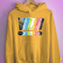 Queer Pride Grunge Exclamation Points Hoodie - Mustard